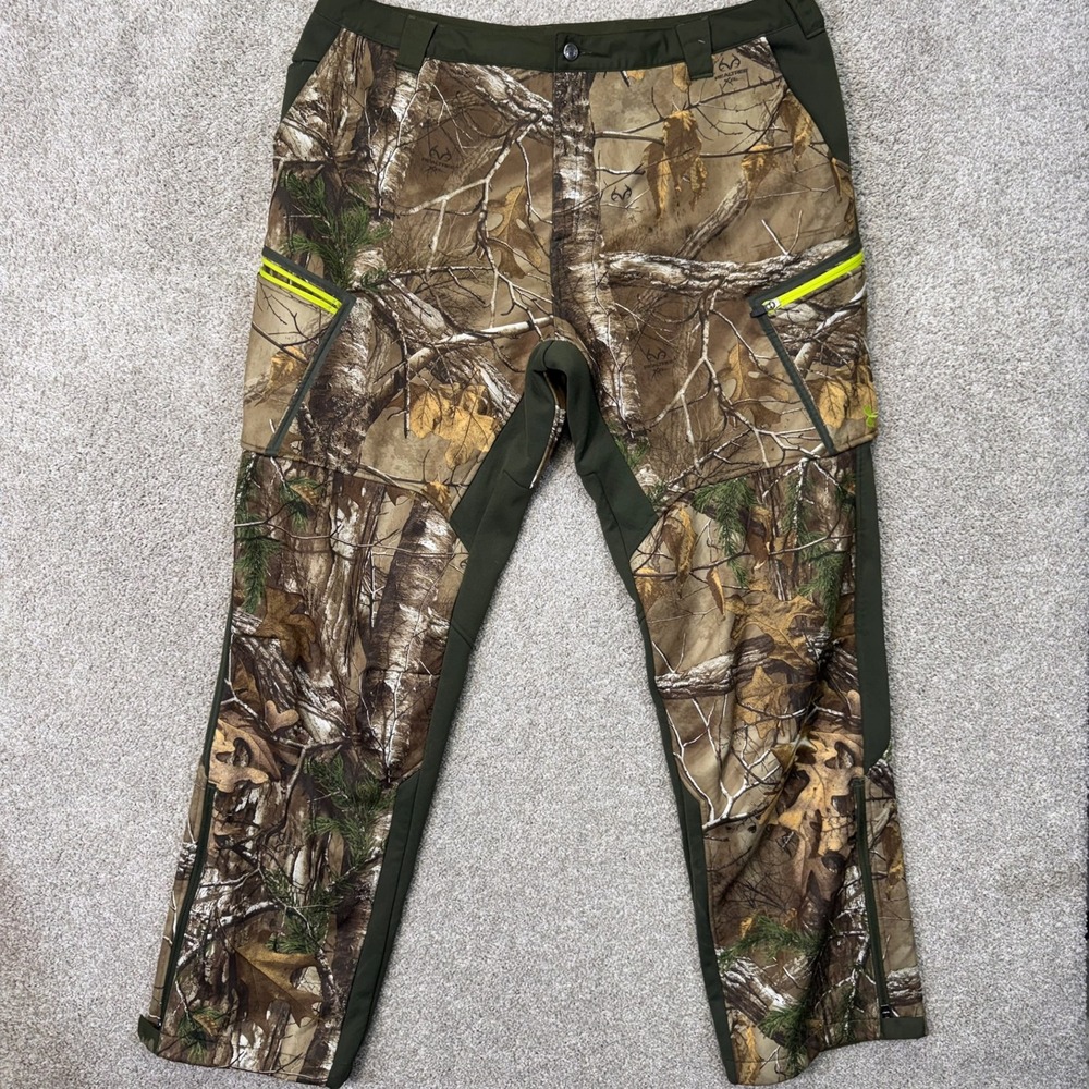 Under Armour Pants Mens 42 Scent Control Realtree Xtra Camo Hunting EUC